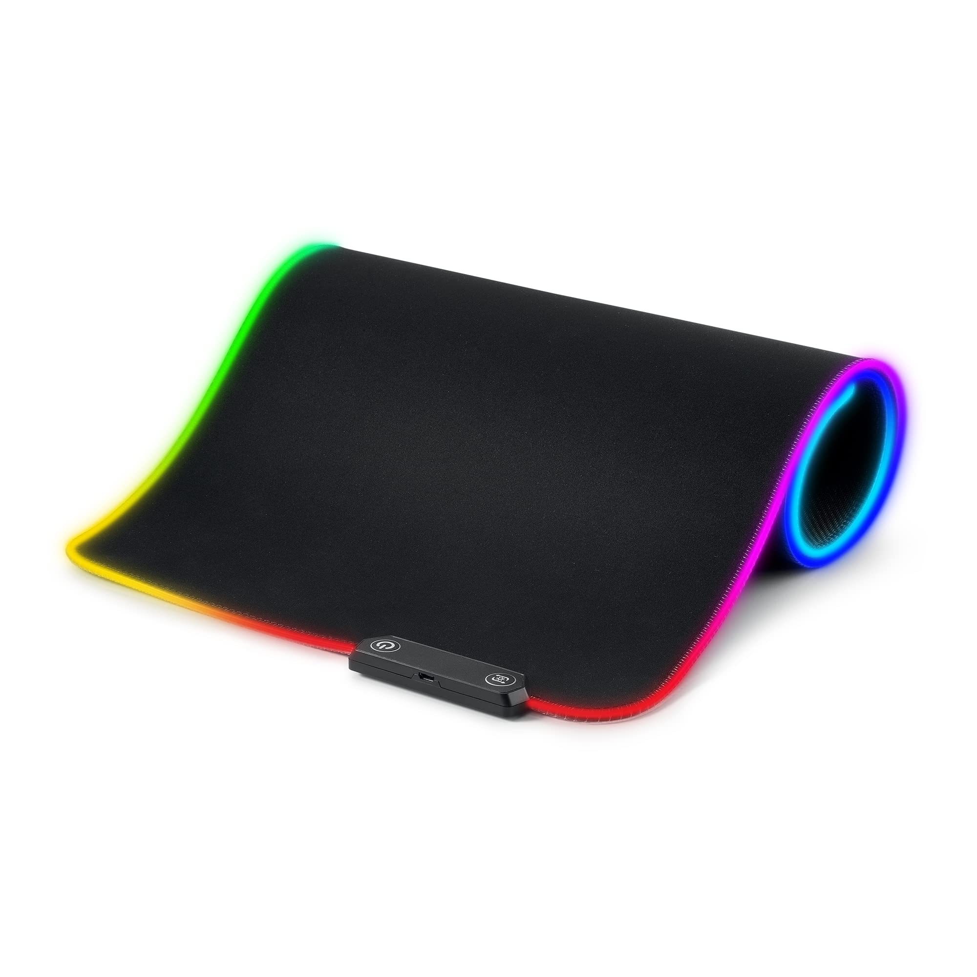 DR1TECH Anka+ Pro Tappetino Mouse XXL da Gaming con LED per Scrivania [80x30cm] - MousePad per PC Ergonomico, Waterproof e Antiscivolo - Design Unico con Massima Scorrevolezza
