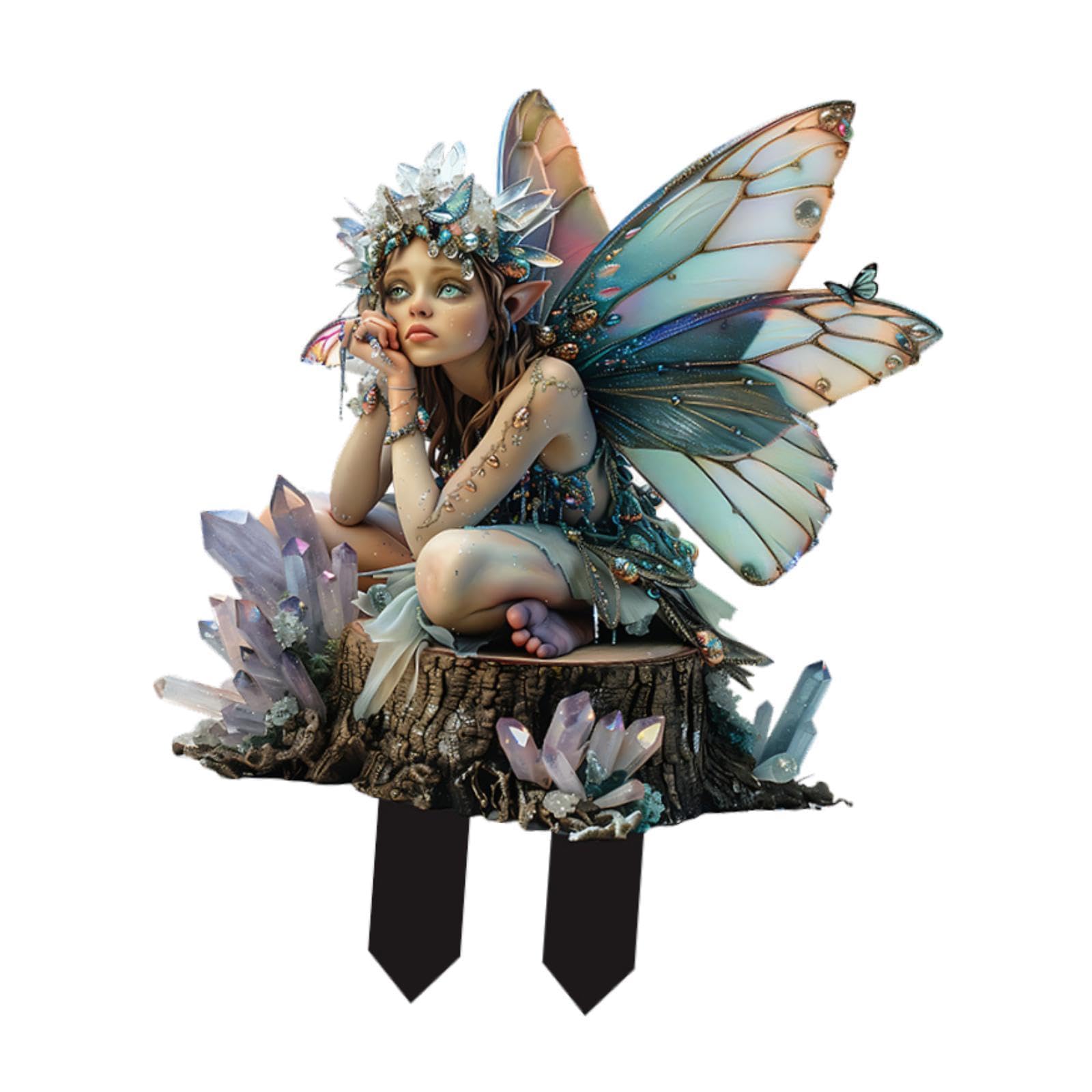 Elf Fairy Decorative Garden Stake Lawn Ornament for Bonsai Outside Landscape-image-23