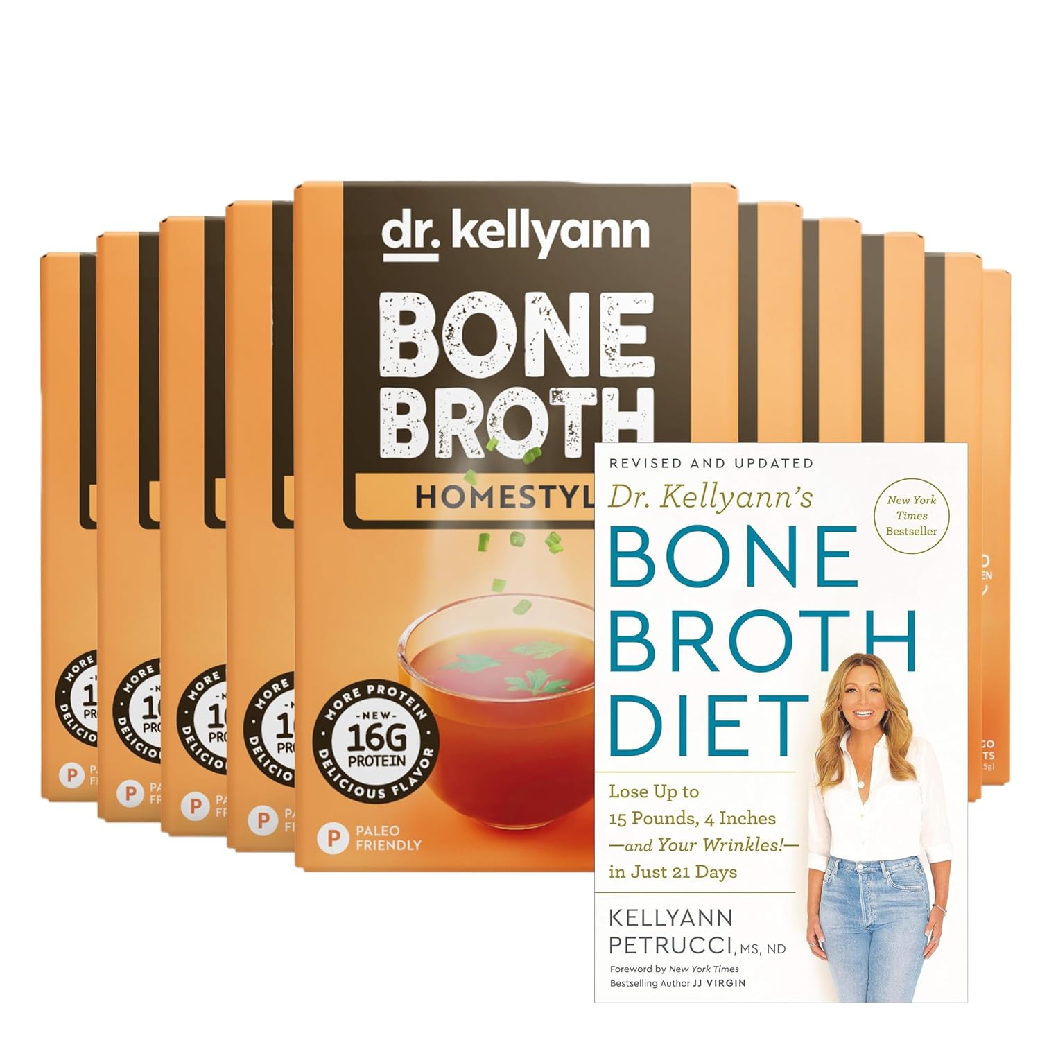 Dr. Kellyann 21Day Bone Broth Diet Bundle 10 Boxes Homestyle Chicken Flavor Bone
