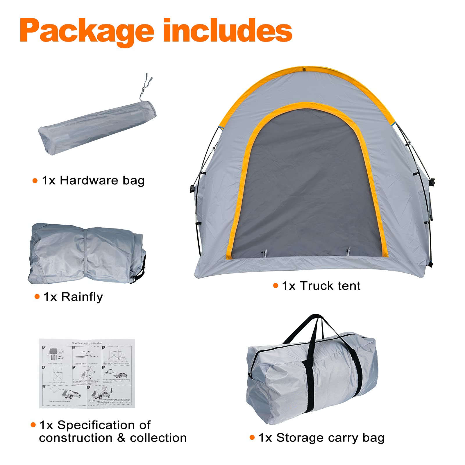 GOTIDY Pickup Truck Bed Camping Tent, Gladiator Truck Bed Tent with