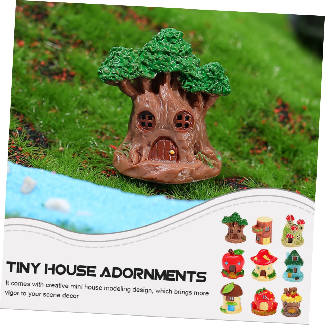 TOYANDONA 3 Sätze Teiliges Deko Resin Wunderschöne Gartenfiguren Für Landschaften Und DIY Dekoration Im Freien Für Festliche Anlässe 9 Stück * 3