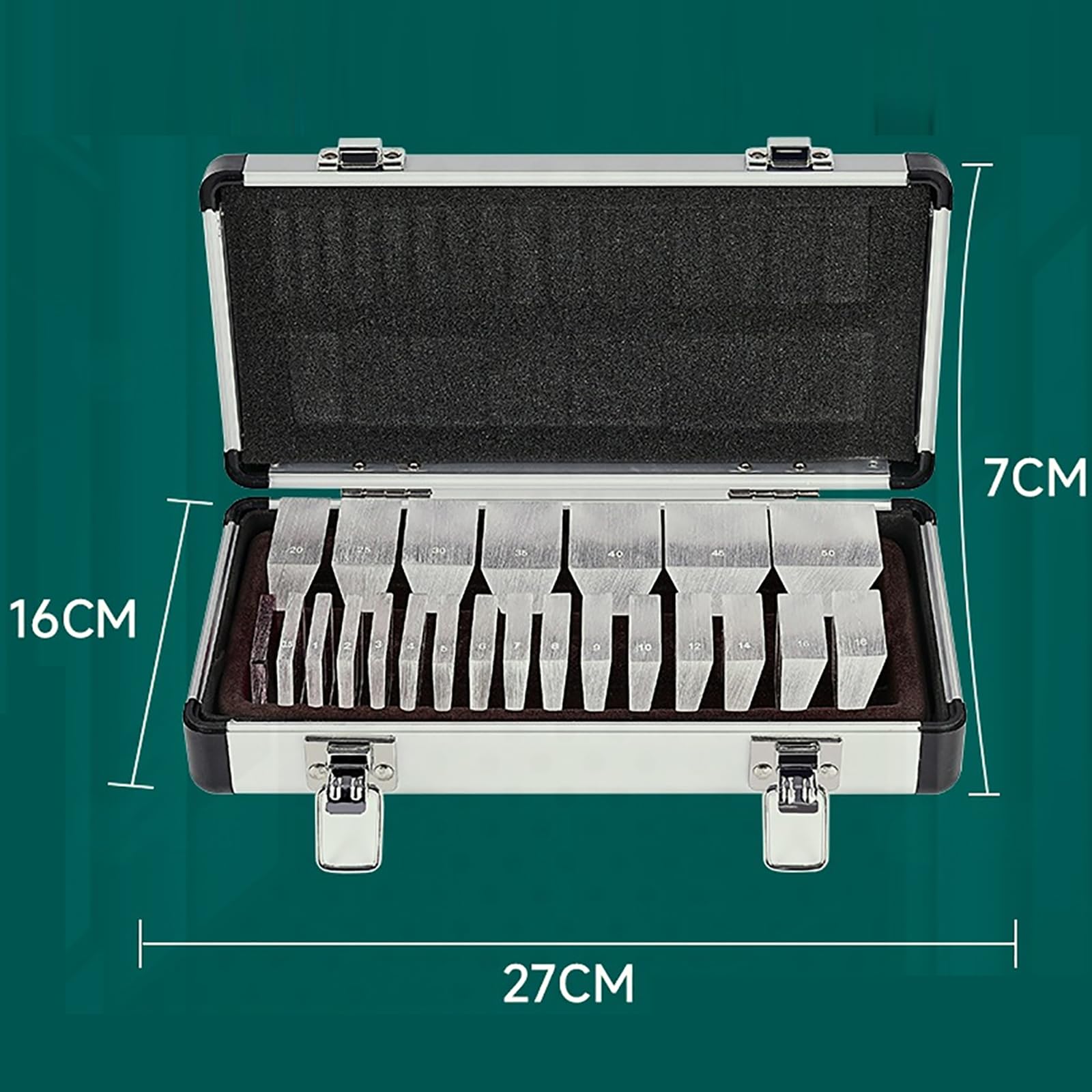 Kit di 22 Prismi Oftalmici Ottici, Set di Prismi Oculari Oftalmici, Finitura Superficiale: 60-40, Errore Prismatico: +0,05 Mm, per Cliniche, Ospedali E Centri di Optometria