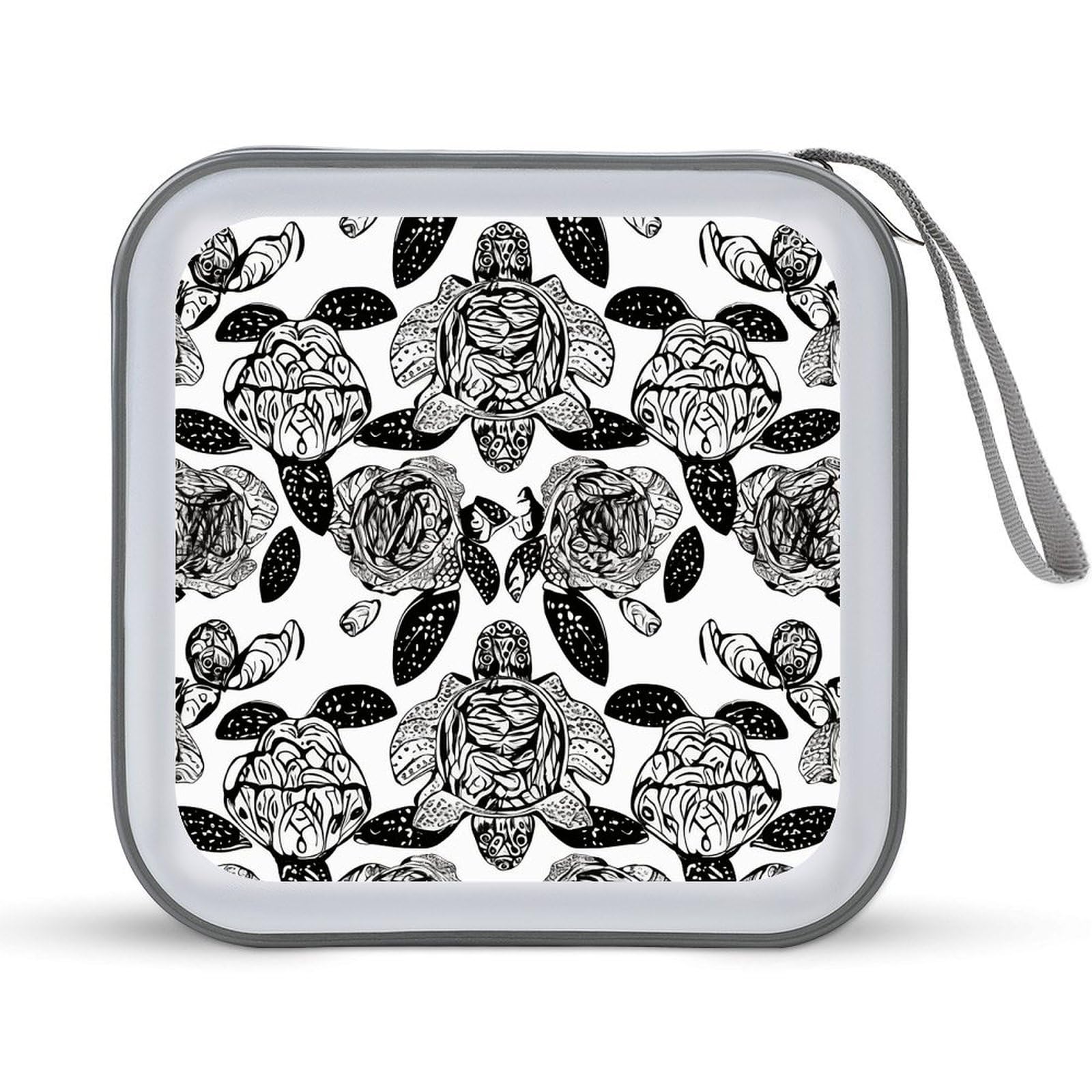 VstaDank Animals Sea Turtles CD Case with Hand Strap Lightweight DVD Wallet Holder 40 Capacity CD/DVD Case Wallet Protective CD Wallet CD/DVD Portable Storage Binder for Car Home Office