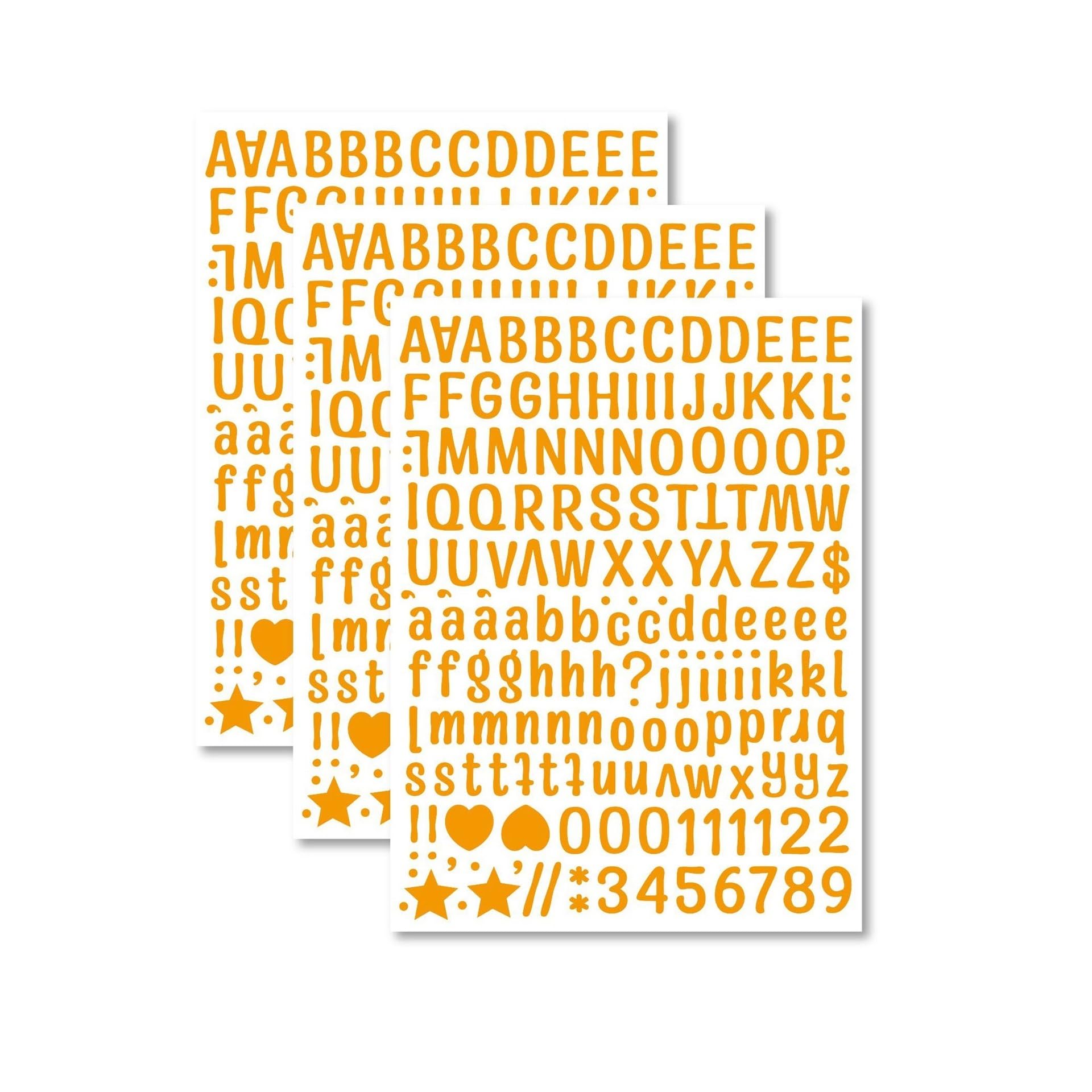Sparkly Gold Letter Stickers - 6 Sheets Self-Adhesive Numbers for DIY Crafts and Party Decorations(Color2)