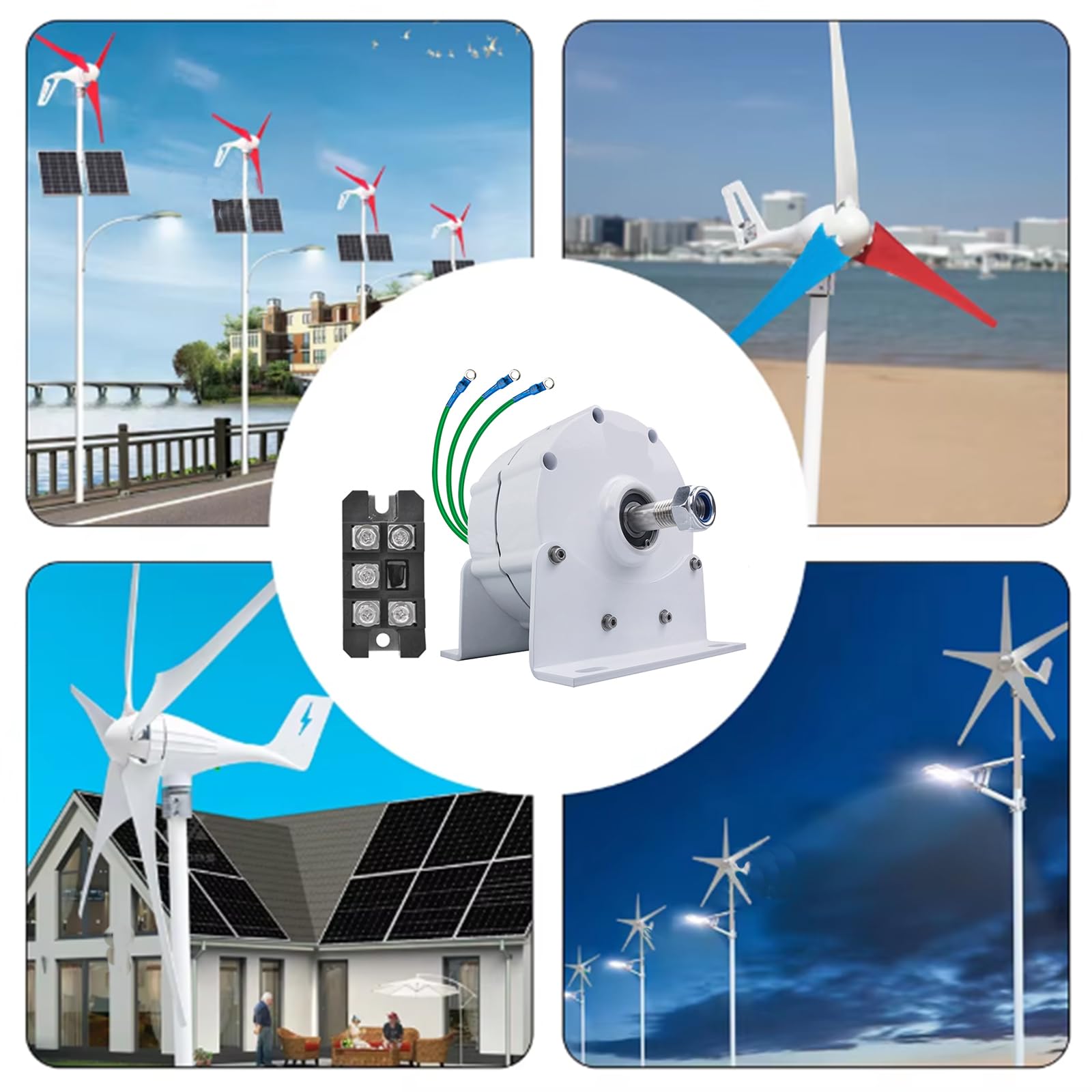 5000W Sin Engranaje Generador Eléctrico De Energía Eléctrica Bajo RPM Alternador De Imán Permanente 12V 24V 48V 220V Adecuado para Generadores Hidroeléctricos Y Turbinas Eólicas