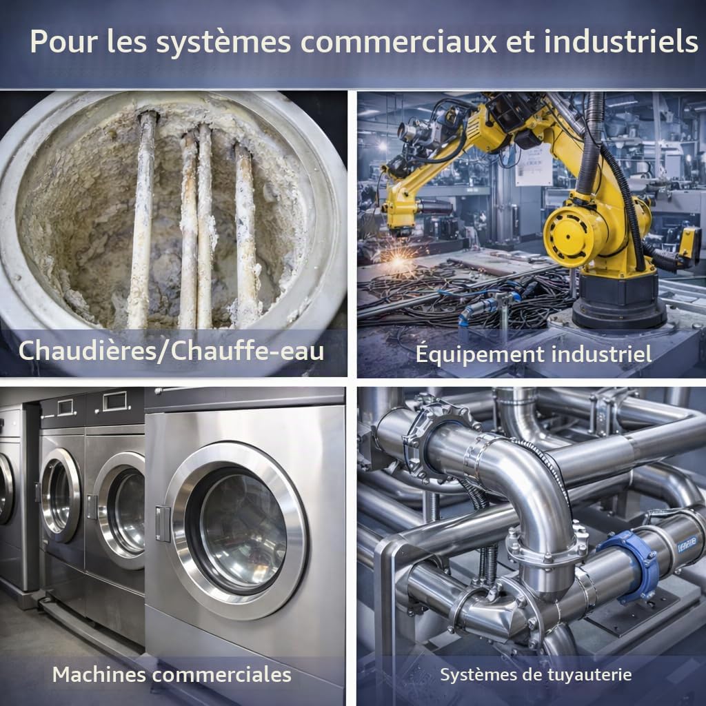 Konga Acetico Acide acétique de qualité industrielle | Détartrant et nettoyant de haute pureté | Élimine les dépôts de calcaire et de minéraux puissants | Pour appareils commerciaux, chaudières et