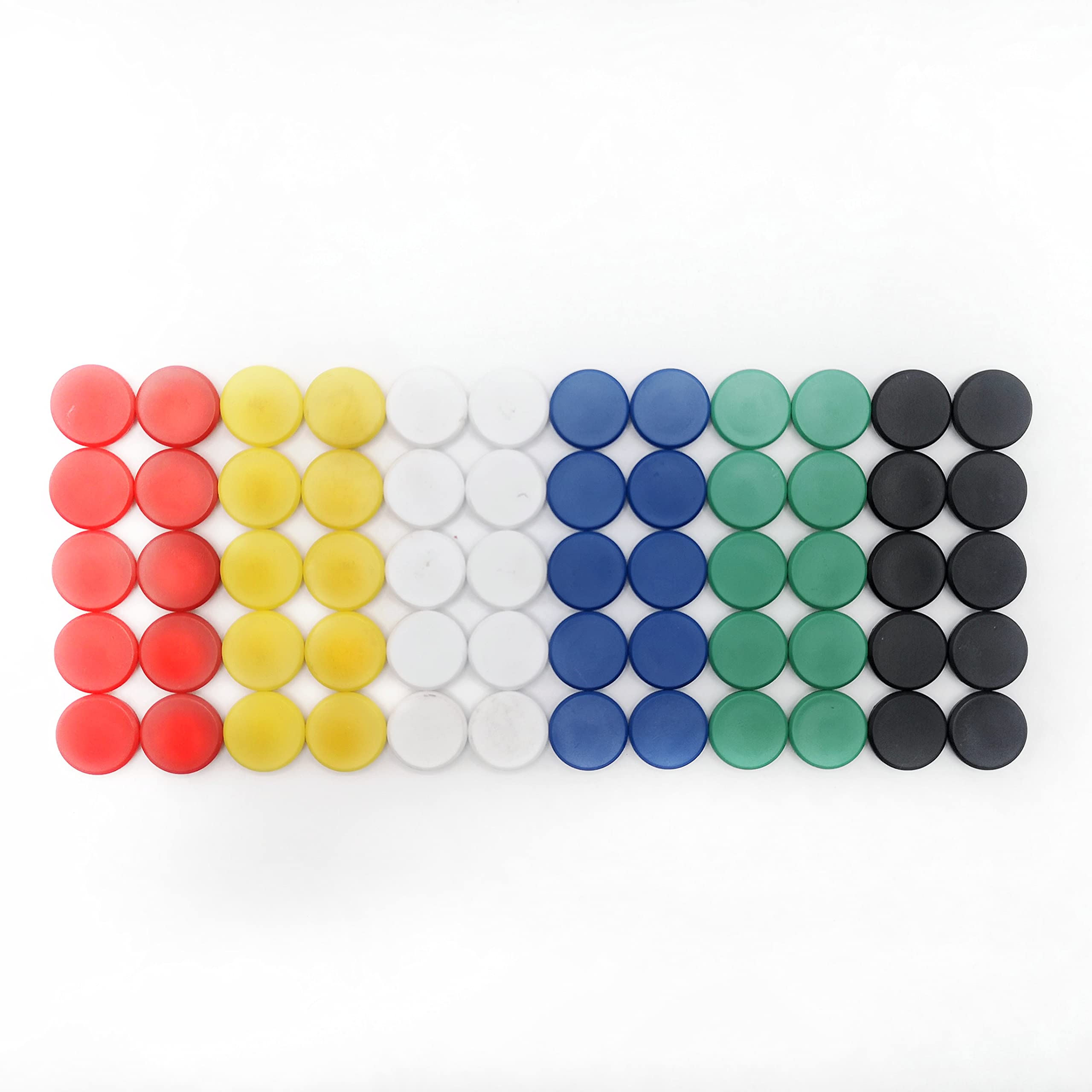 60 Aimants Ronds Multicolores - Pour Tableau Blanc, Frigo Et Tableaux Magnétiques - Lot De 60 Pièces