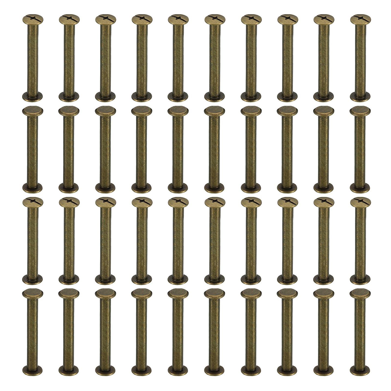 PATIKIL 40 Set Viti Chicago In Plastica Trasparente 8mm Per Fai Da Te, Rilegatura, Pelle, Album Fotografici