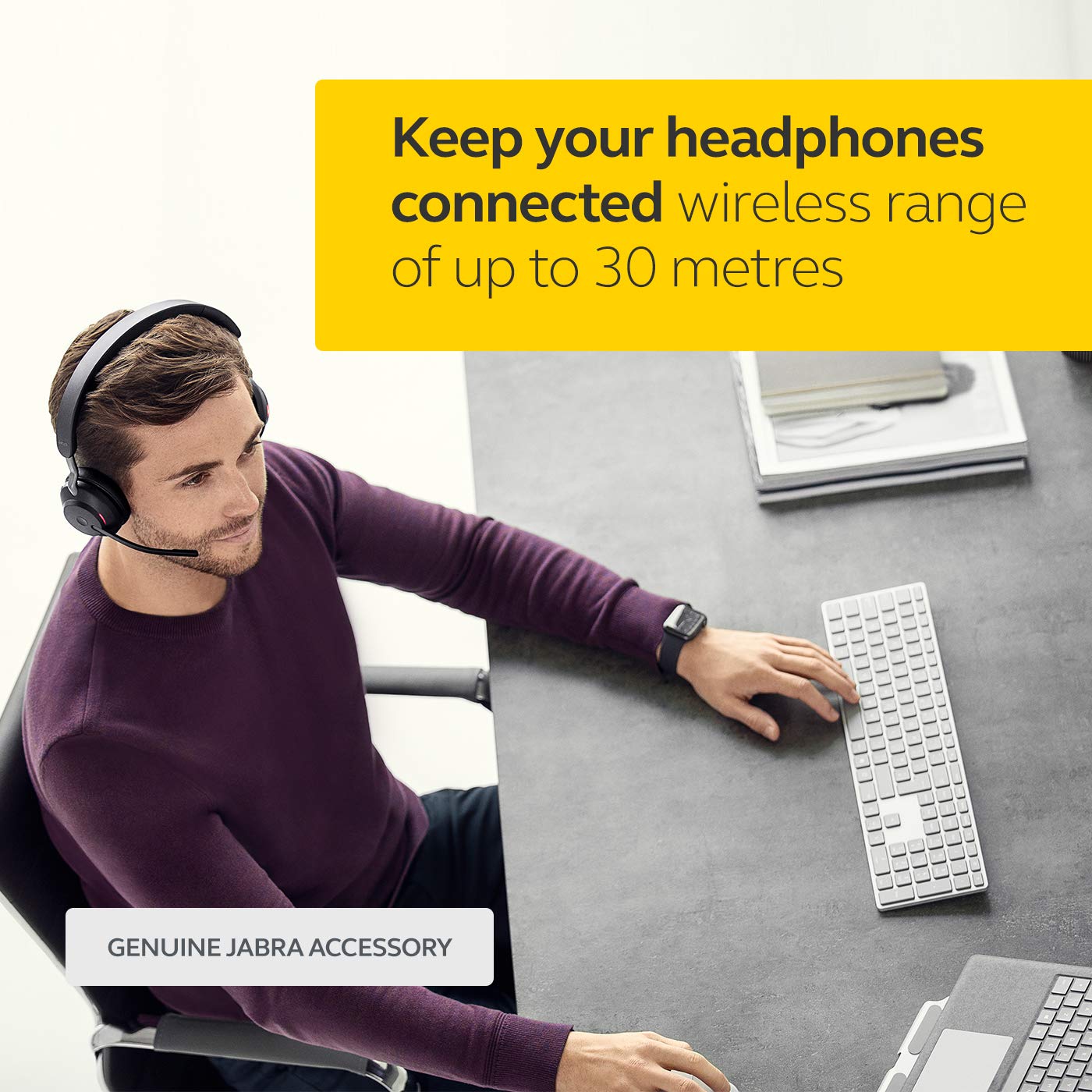 Jabra Link 370 USB-A Bluetooth Adapter MS - 30 Meter/98 Feet Wireless Range for Jabra Headsets - Microsoft Optimised - Black - Image 3