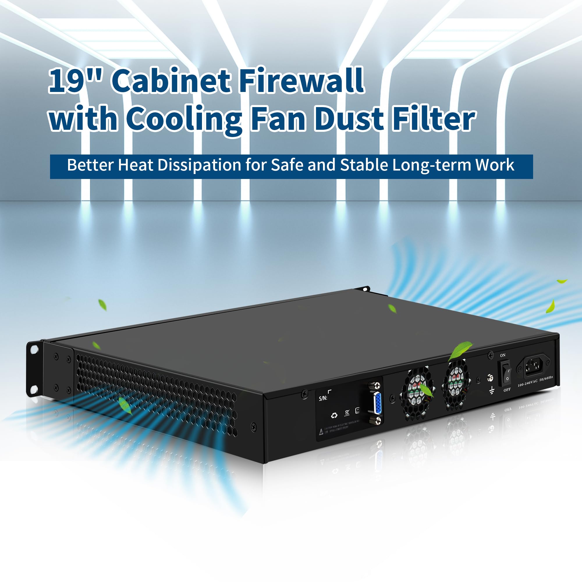 1U Rackmount Firewall Appliance i3-3217U, 6 × Gigabit I211AT LAN, OPNsense Router Hardware, 19 Inch Network Server Barebone DDR3 No RAM/SSD/OS, VGA, SATA3.0, Console
