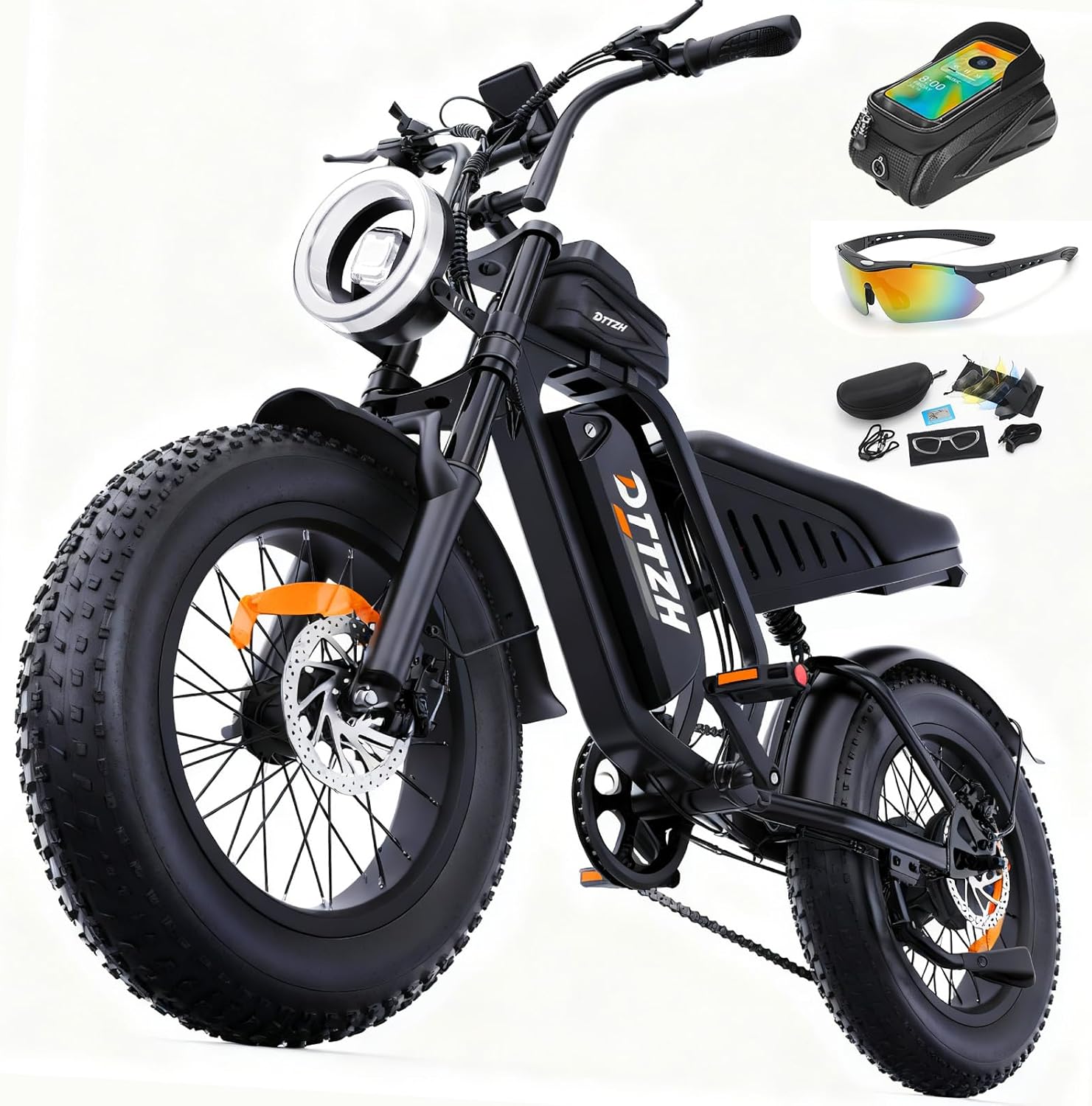 Folding eBike in compact position for storage
