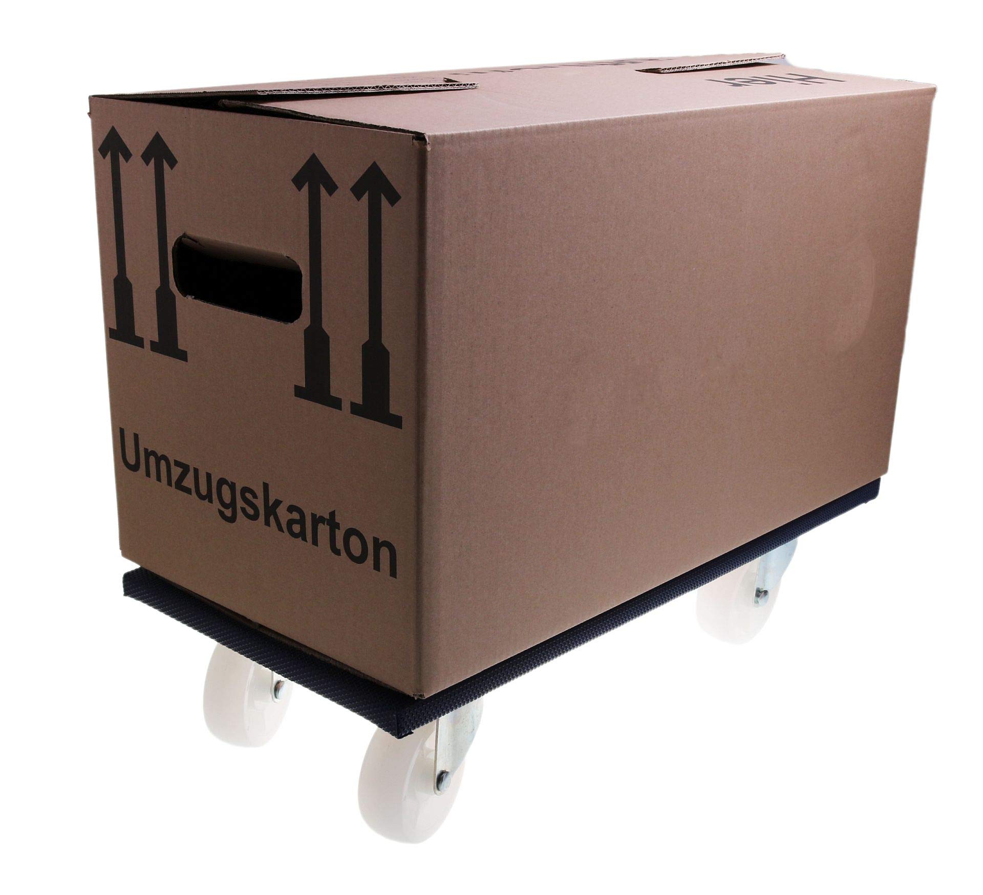 4 Stück Möbelroller, 600 x 300 Transportrolly Rollbrett Antirutschüberzug 500kg