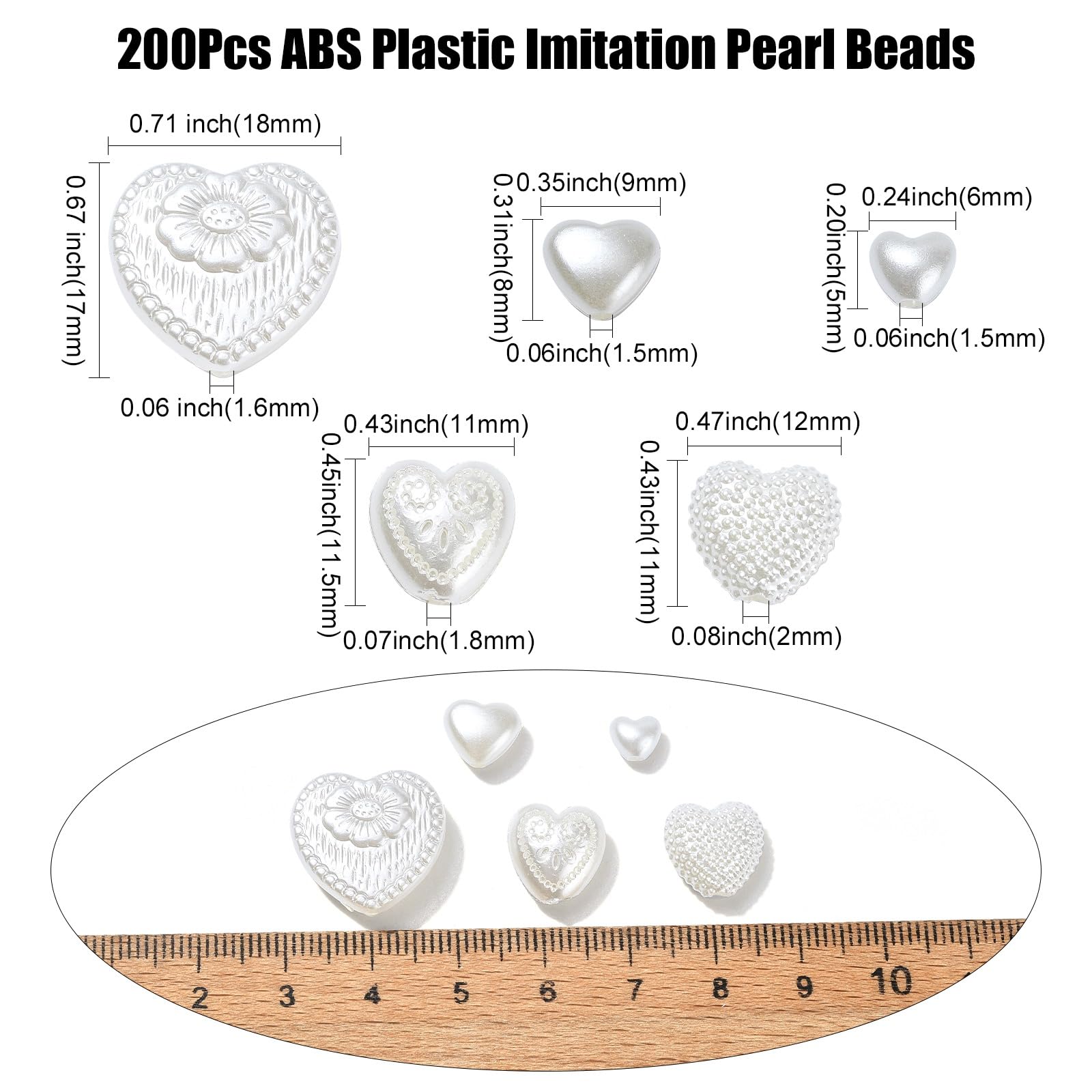 200 Acryl Herzperlen Weiß – Undurchsichtige Perlen Für Schmuckherstellung & DIY