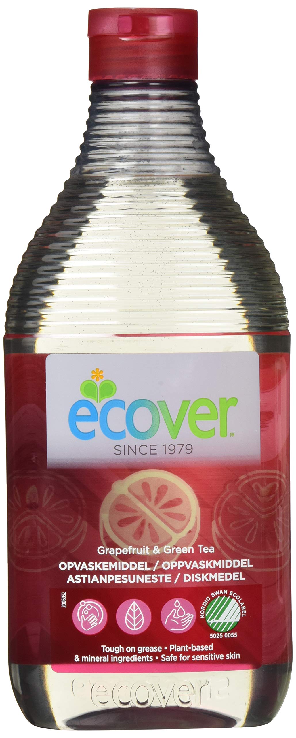 Ecover Washing Up Washing Up Liquid Grapefruit and Green Tea 1 Unit, 450 Millilitre