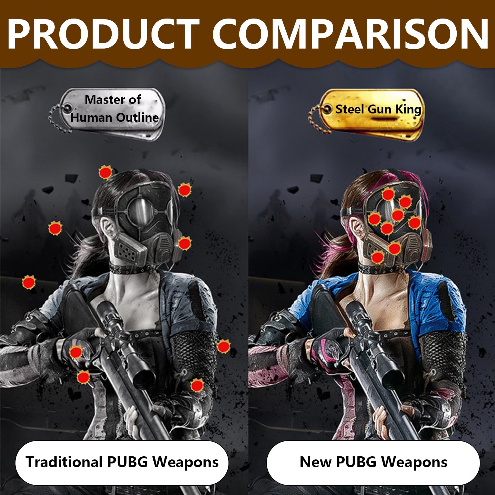 Triggers 6 Dita Joystick Controller, Dita Trigger di Gioco Mobile per PUBG Joystick Grilletti L1R1 L2R2 Rapid-Fire Tiro Veloce Progameplays Phone Triggers Controller Pulsante Meccanico Fisico (C)