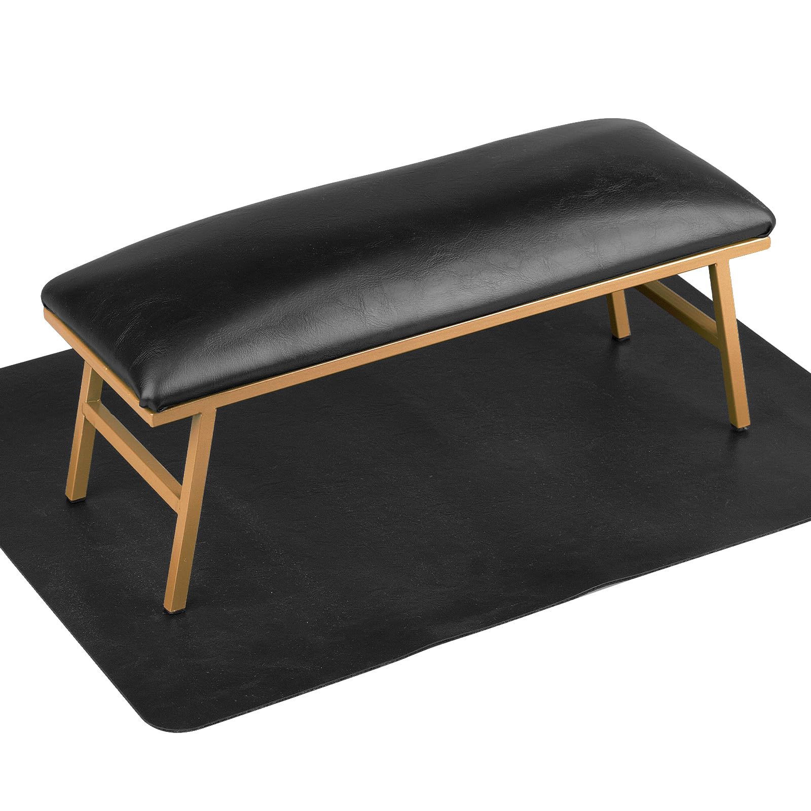 Arm Rest for Nails, Nail Arm Rest for Nail Tech with Microfiber Leather Nail Table Mat, Manicure Hand Rest Stand Nail Art Accessories Tool for Nails Tech(Black)