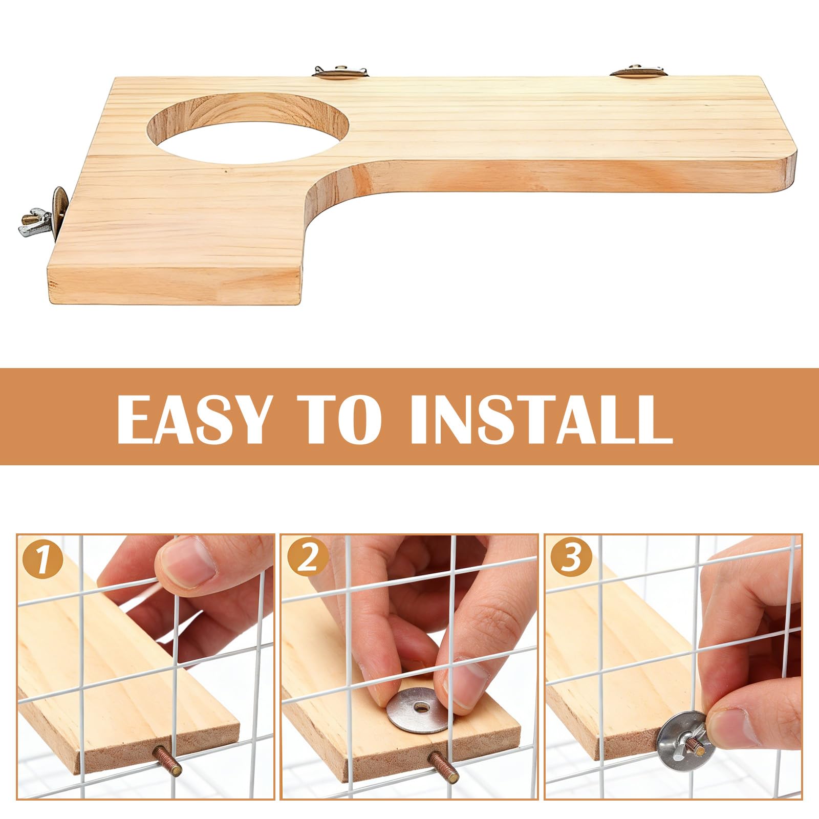 Lot de 10 accessoires pour hamster en bois, jouets pour hamster, plate-forme pour petits animaux, avec planche à sauter, surfaces rectangulaires rondes et 5 balles pour cochons d'Inde, chinchilla