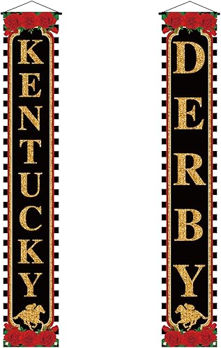 Miniatura 5 de Nepnuser Kentucky Derby - Cartel para porche, Churchill Downs, carreras de caballos para las rosas, puerta delantera, ventana, pared, interior y