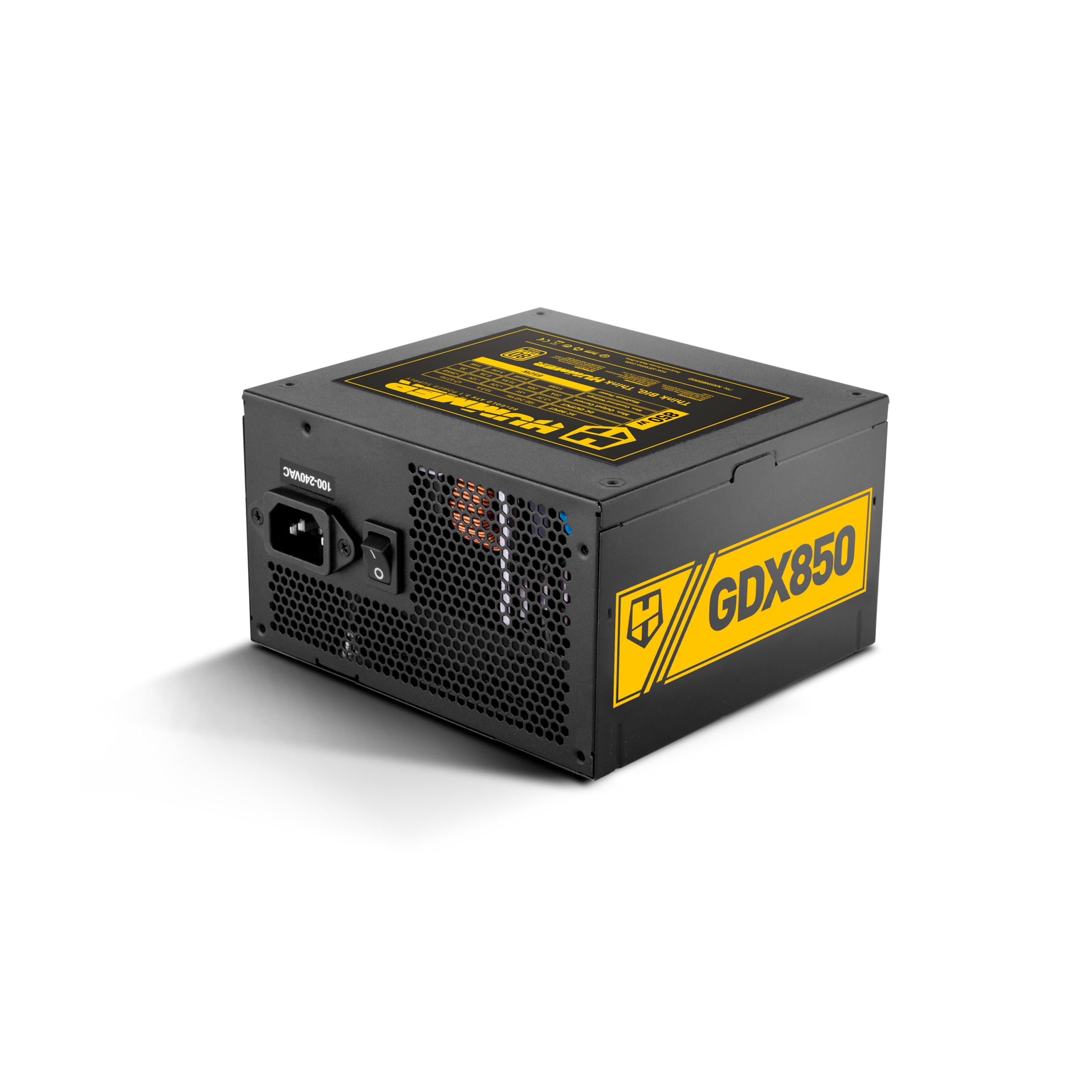 NOX Xtreme Products Hummer GDX 850W 80 Plus Gold - Fuente de Alimentación 850W, ATX 3.1, S-ATA, PCIE 5.1 12V-2x6, Ventilador de 120mm ultrasilencioso, Entrada 240V, Color Negro