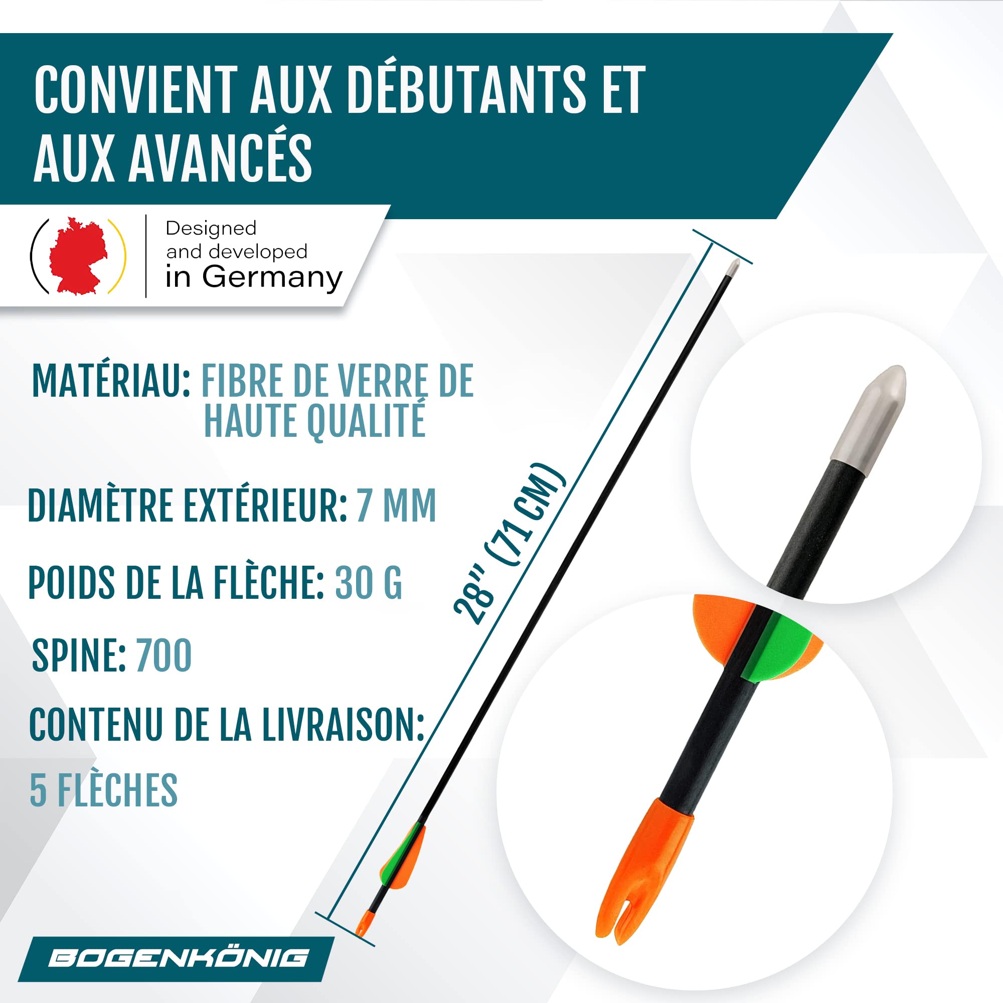 Acheter des flèches pour le tir à l'arc toutes longueurs de fleches en