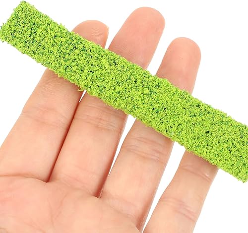 Miniatura 8 de SUPVOX 20 tiras de arbustos en miniatura de color verde claro, vegetación de esponja para ferrocarril, camino, edificio, paisaje de jardín de hadas,