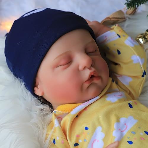 Miniatura 6 de SCOM 2 muñecas realistas de bebé Reborn de 18 pulgadas + rubí de 22 pulgadas realistas durmiendo muñecas bebé niño