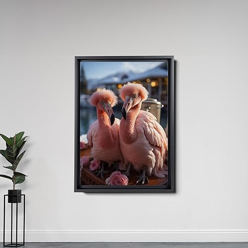 Miniatura 4 de Flamingo Wall Art Flamingo Pictures Canvas Prints Wall Decor Artwork for Classroom Nursery Ready to Hang