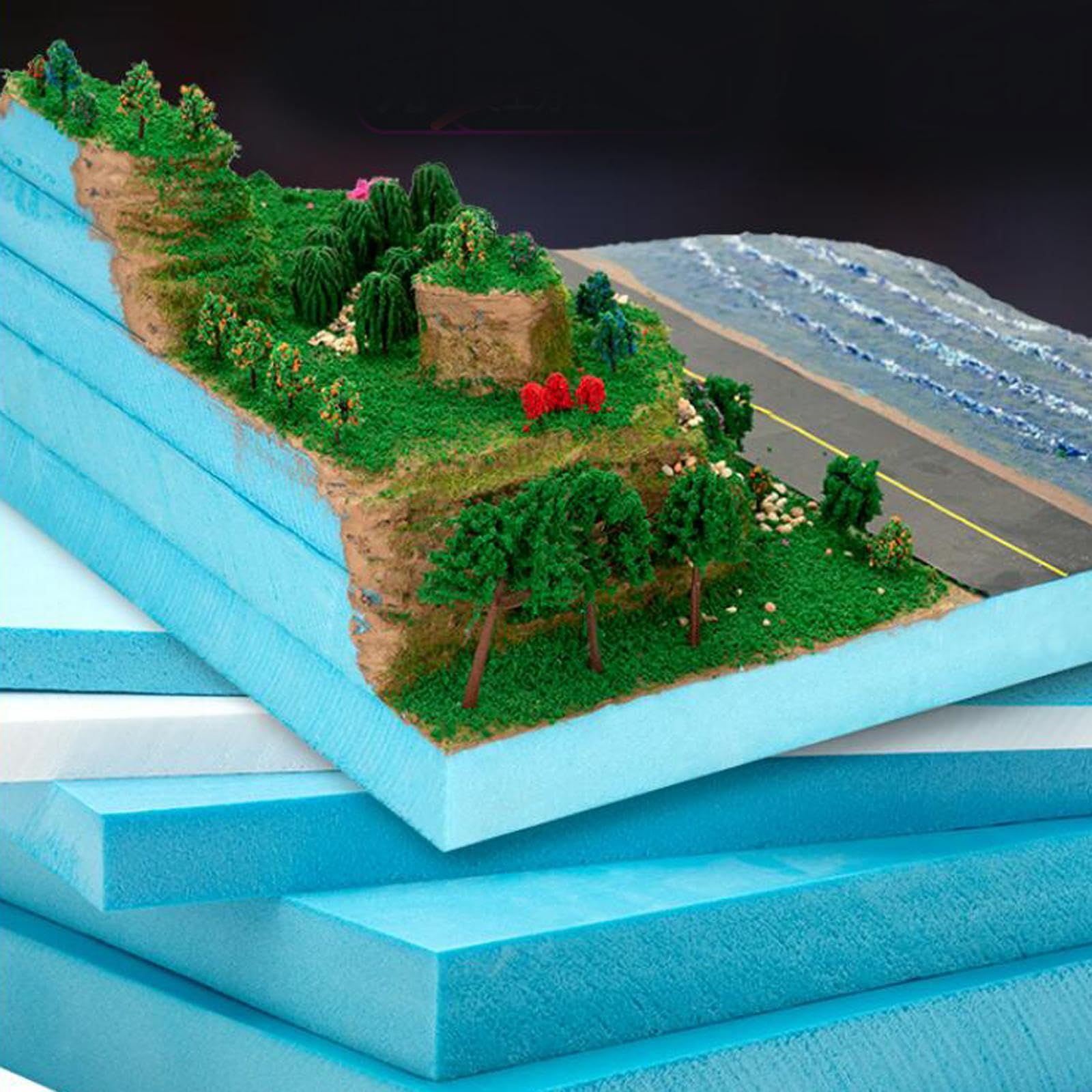 QLECXZI Modellismo su pannelli di, artigianato essenziale per innovare la base del diorama e paesaggi naturali, scene architettoniche e diorami. I materiali