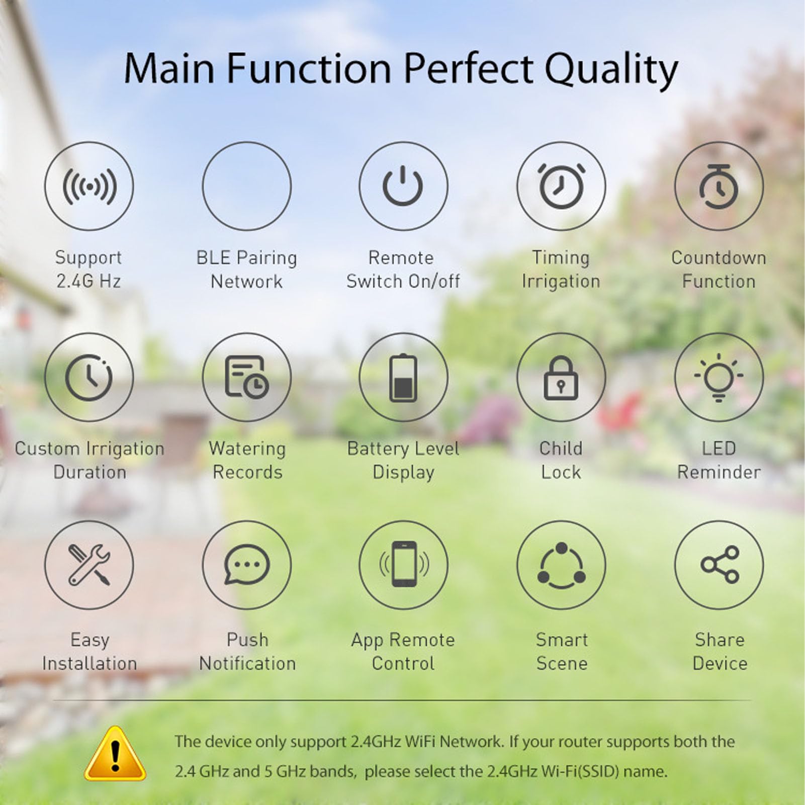 PolyGen timer per irrigazione da esterno con funzione di conto alla rovescia per tubi da giardino e piscine, un timer intelligente per la gestione efficiente dell'acqua con (TNP)