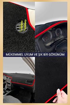 Torpido Koruma Halısı Siyah Kenar Renk Siyah Renault Clio 4 2012-2020 ile uyumlu