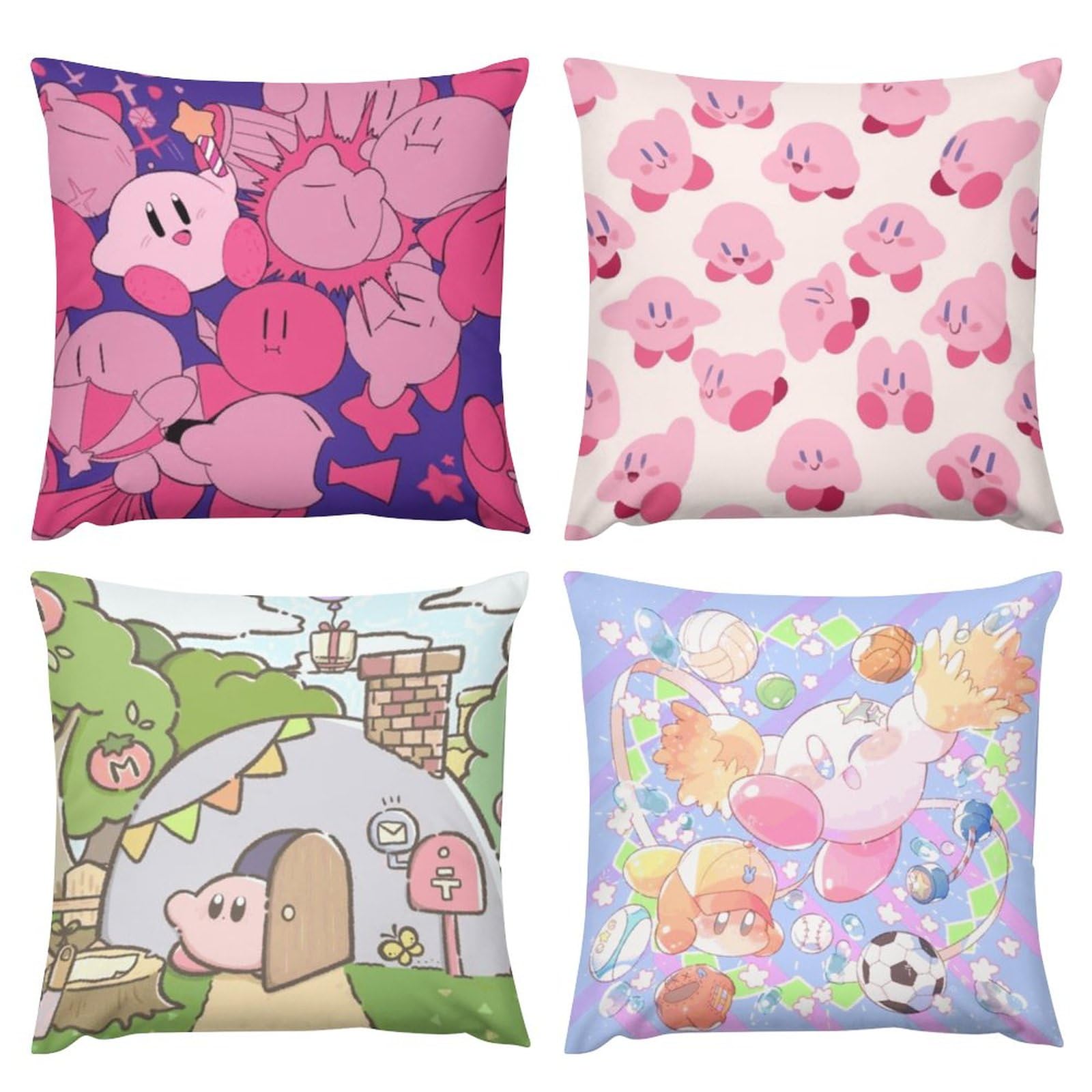 Amazon.co.jp: 星のカービィ クッションカバー おしゃれ 肌触り良い