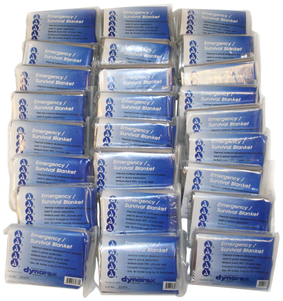 Think seguro Dynarex Mylar respuesta de emergencia manta (Pack de 25)