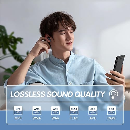 Miniatura 3 de Reproductor de MP3 con Bluetooth, MECHEN 32GB 1.8 pulgadas pantalla TFT de alta fidelidad sin pérdidas con altavoces, botones táctiles, grabación,