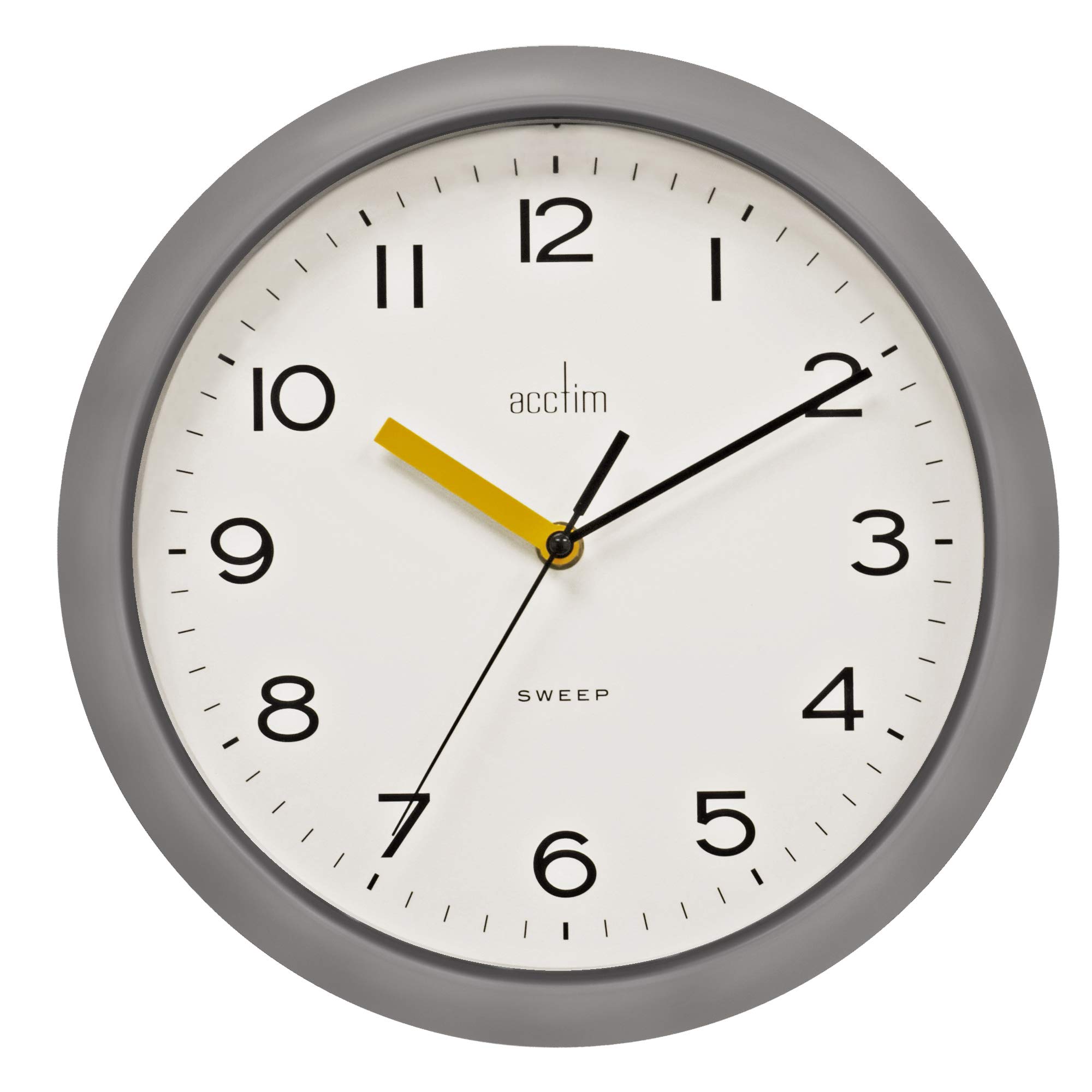 Acctim Grey Rhea 22857 Non-Ticking/Sweep Wall Clock In Pigeon