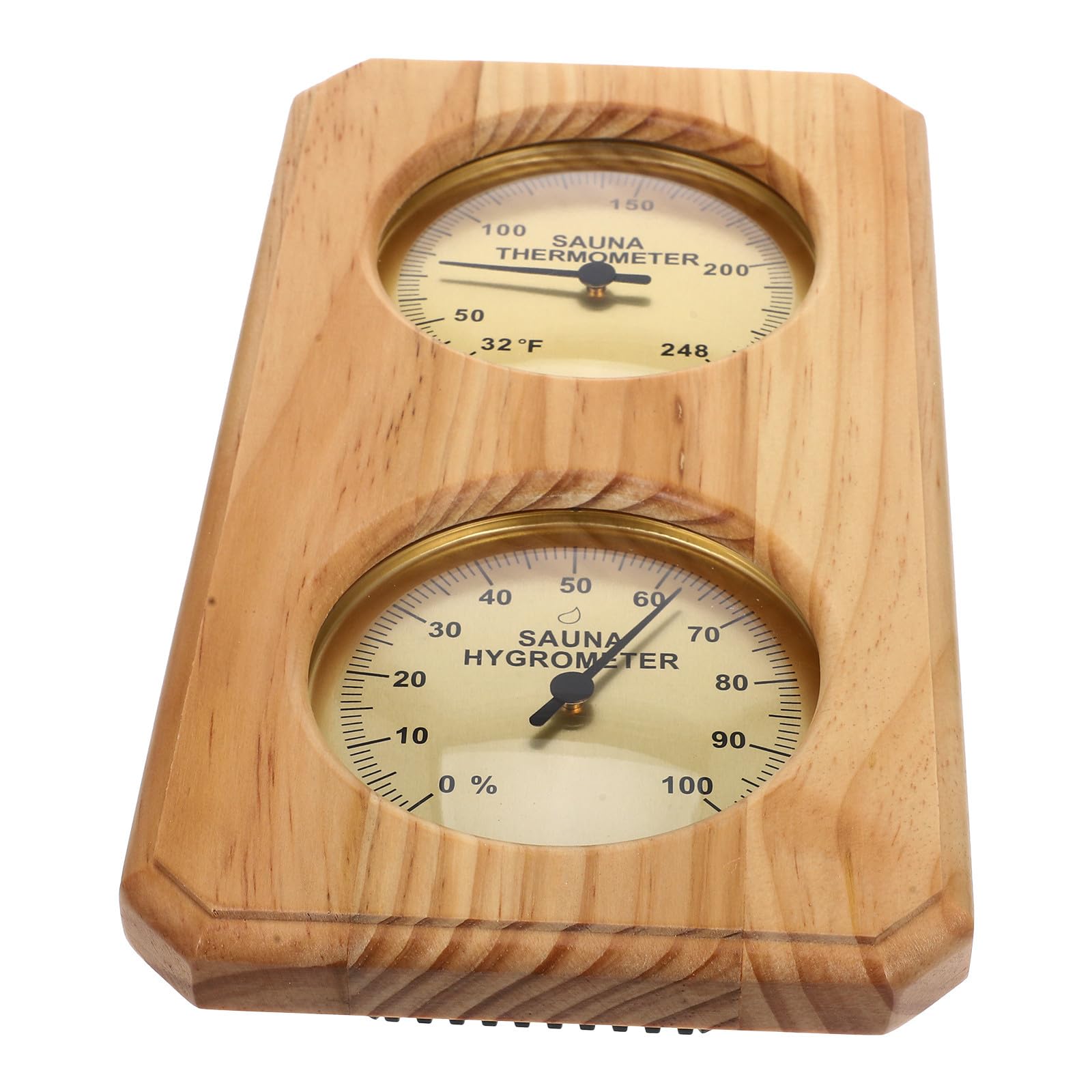 Termómetro para Habitación Medidor de Humedad Interior de Madera y Metal