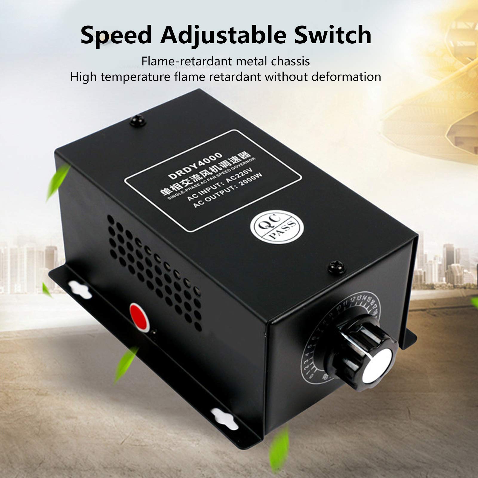 Marhynchus Régulateur de Vitesse du Moteur Vitesse du Ventilateur de Plafond monophasé Commutateur réglable Régulateur de Vitesse du Moteur AC 220 V