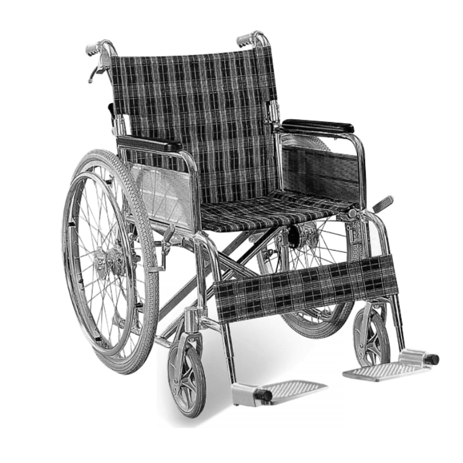 Lekkie aluminiowe wózki inwalidzkie z własnym napędem, transportowe wózki inwalidzkie do mieszkania i w podróży, dla dorosłych, niepełnosprawnych (38 cm, niebieskie)