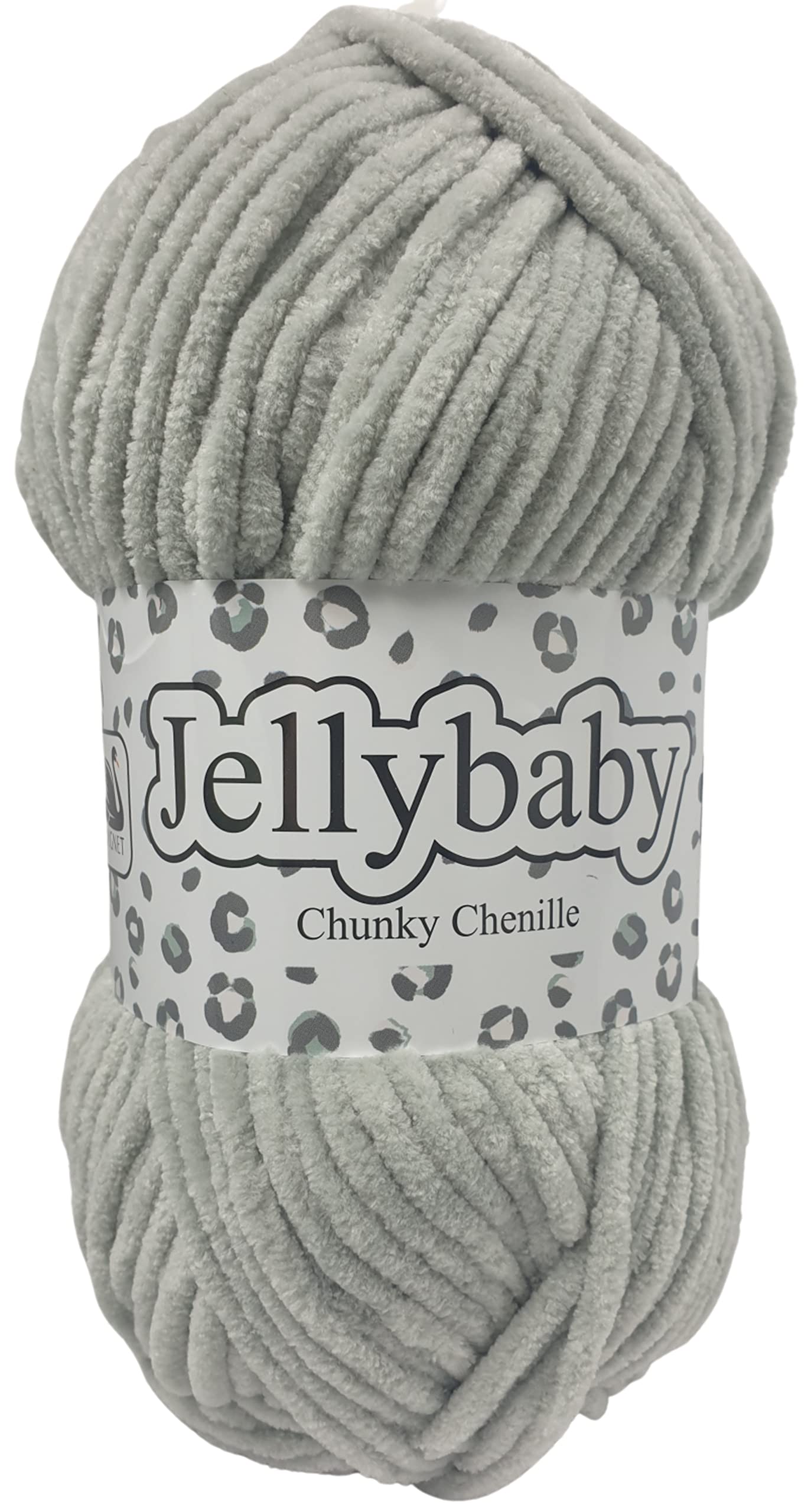 Cygnet Jellybaby Chunky Chenille Knitting Yarn (Pearl Grey 012) โ image 1