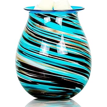 Amazon Com Equsupro Glass Wax Melt Warmer Electric Incense Wax Tart Burner Fragrance Night Light Aroma Decorative For Home Office Bedroom Living Room Gifts Home Kitchen