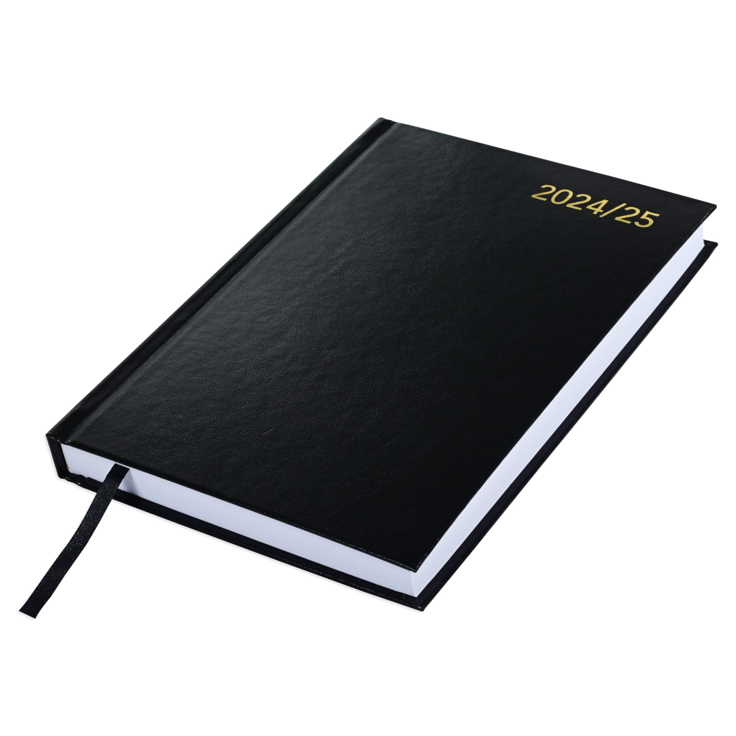 FIS Academic Diary English 2024-2025 covered with VINYL A5 size, Black Color -FSDI15E2425BK.