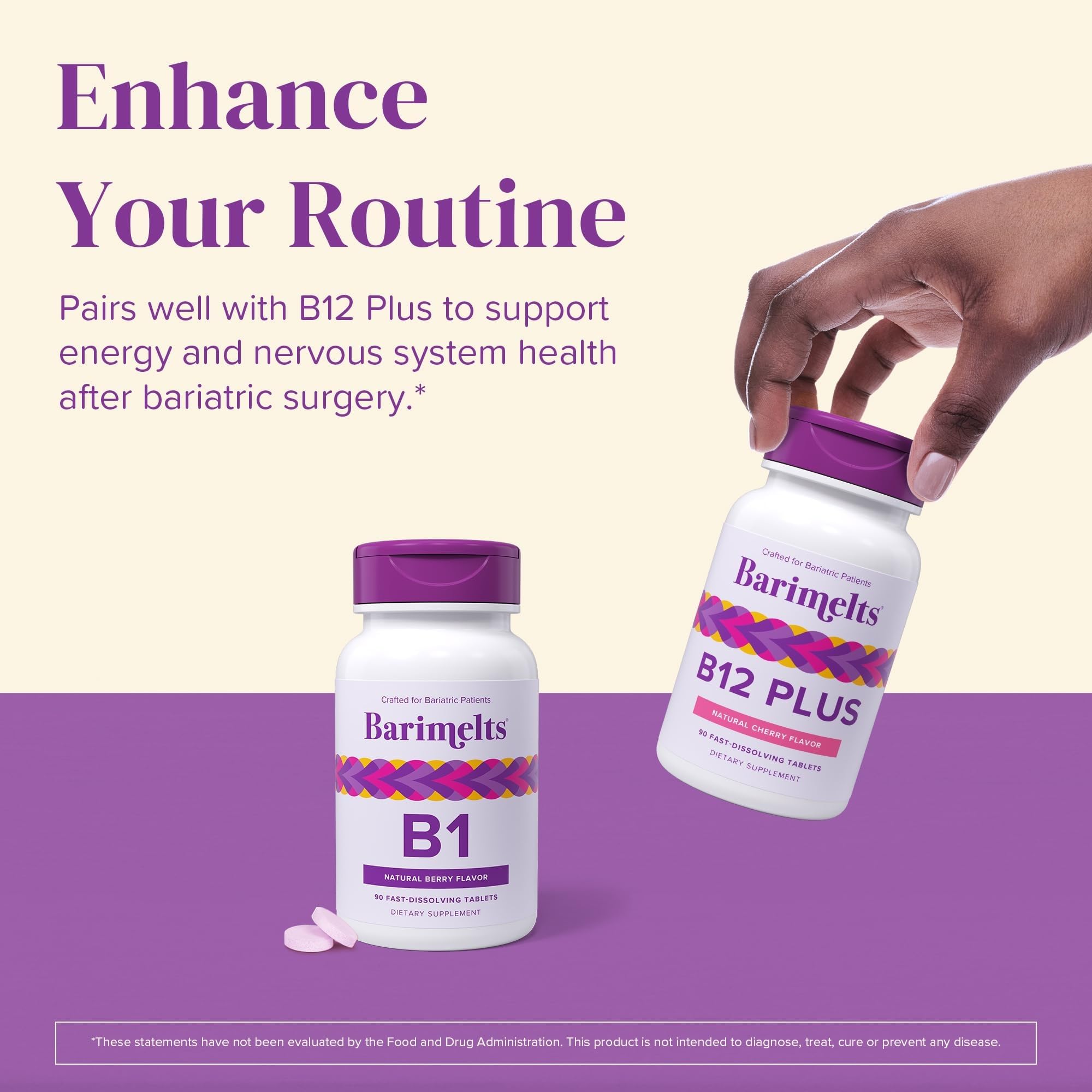 BariMelts Vitamin B1, 90 Tablets, Natural Berry Flavor — Amazon image 7