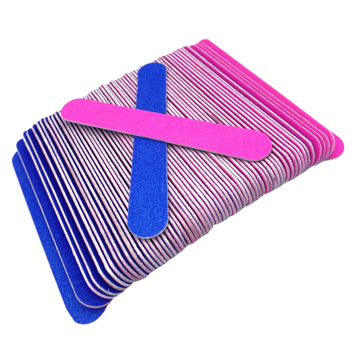 PartyKindom 100pcs Double Sided Nail Files Polishing Tool for Manicure Safe Practical Nail Art Grinding Professional Beginner Use