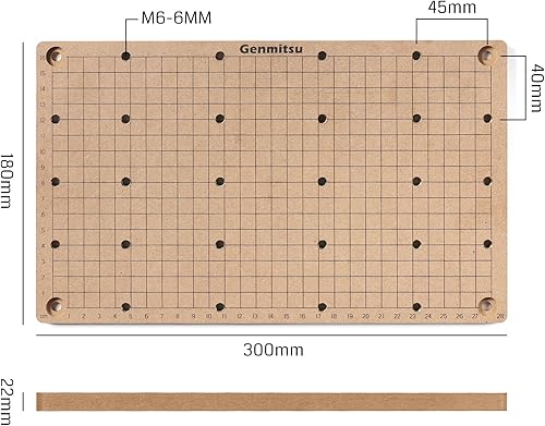 Miniatura 4 de Genmitsu Alerón de rejilla CNC MDF para máquina enrutadora CNC 3018-PROVer V2, 11.811 x 7.087 x 0.472 in (11-45 x 7 x 12 pulgadas), agujeros M6