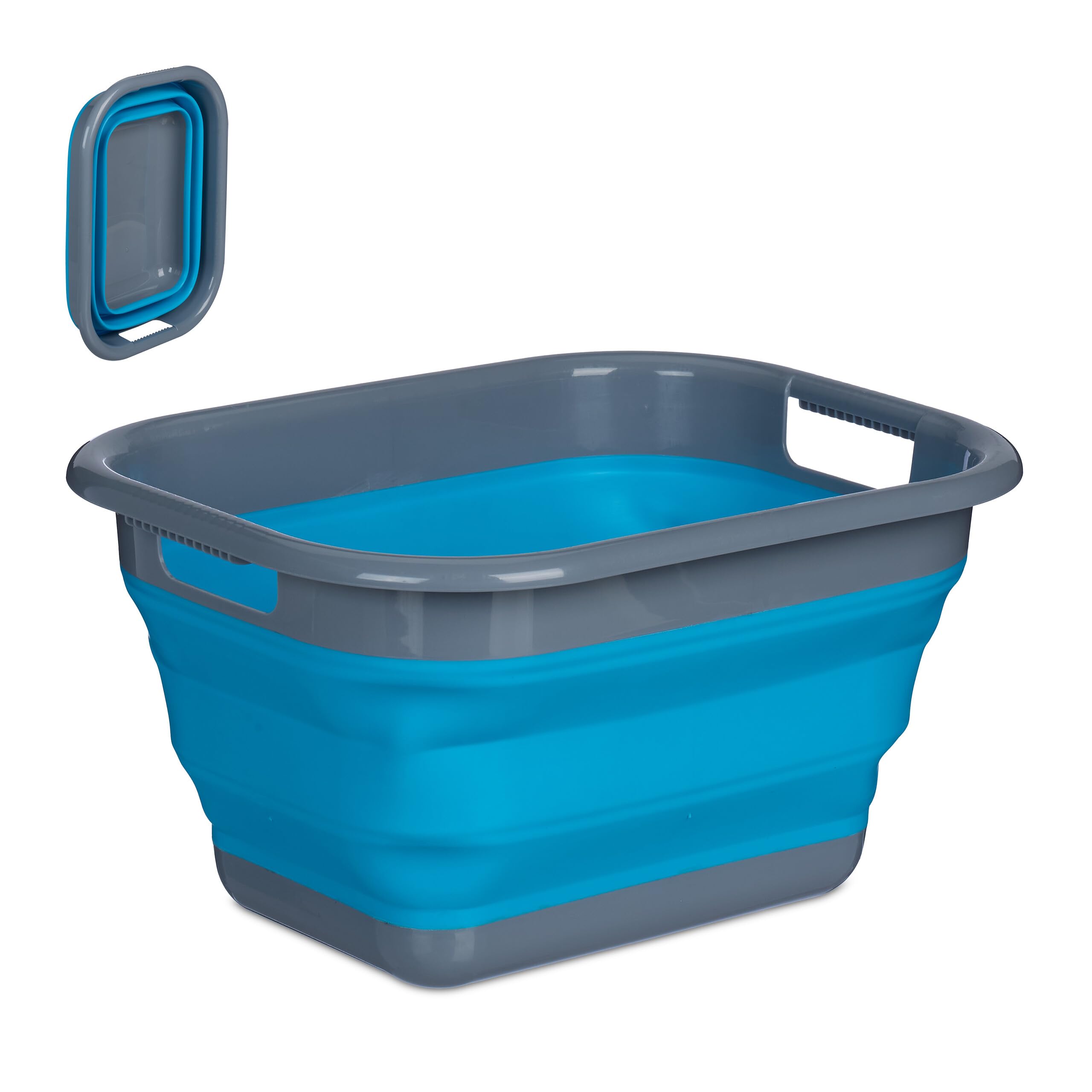 Cesto Portabiancheria Pieghevole In Rete - Grande Capacità, Manici, Risparmio Spazio - Foto 7