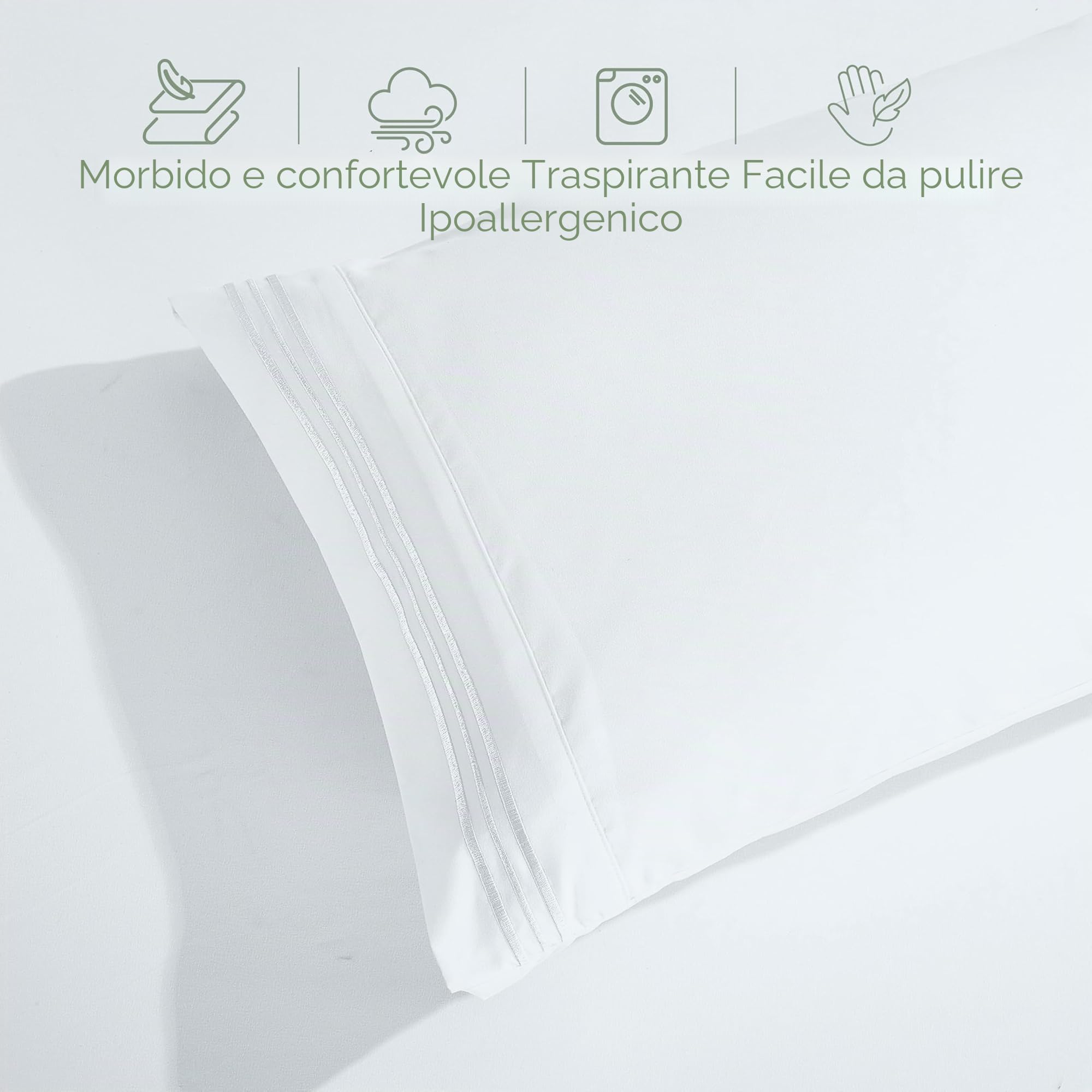 Elegant Comfort Lussuoso set di biancheria da letto in cotone egiziano a 1500 fili, 6 pezzi, di alta qualità, resistente alle pieghe e allo sbiadimento, comodo lenzuolo con angoli elasticizzati, tasca