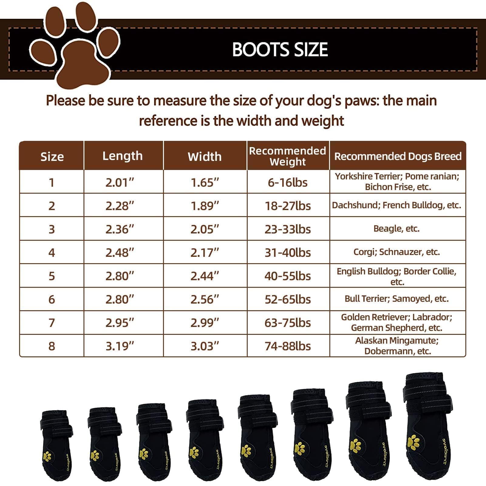 EXPAWLORER Chaussures antidérapantes pour chien – Bottes imperméables et résistantes aux taches avec sangles réfléchissantes pour activités de plein air, protections de pattes pour les pattes blessées
