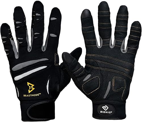 El Guante de Marshawn Lynch oficialBionic guantes Beast Mode Full dedo guantes para levantamiento de fitnessWNatural Tecnología de ajuste de los