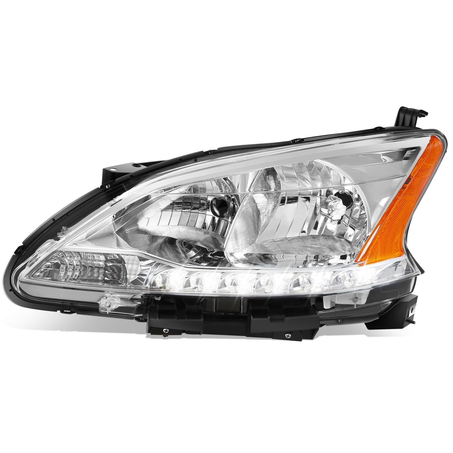 Pair Of Halogen Headlights With LED DRL For 2013-2015 Nissan Sentra - Left & Right Set