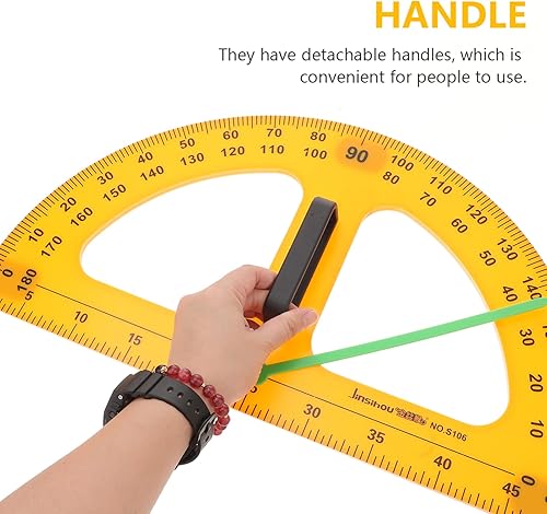 Miniatura 3 de 1 transportador, transportador grande para transportador de geometría con brazo oscilante, herramienta de medición magnética, suministros escolares