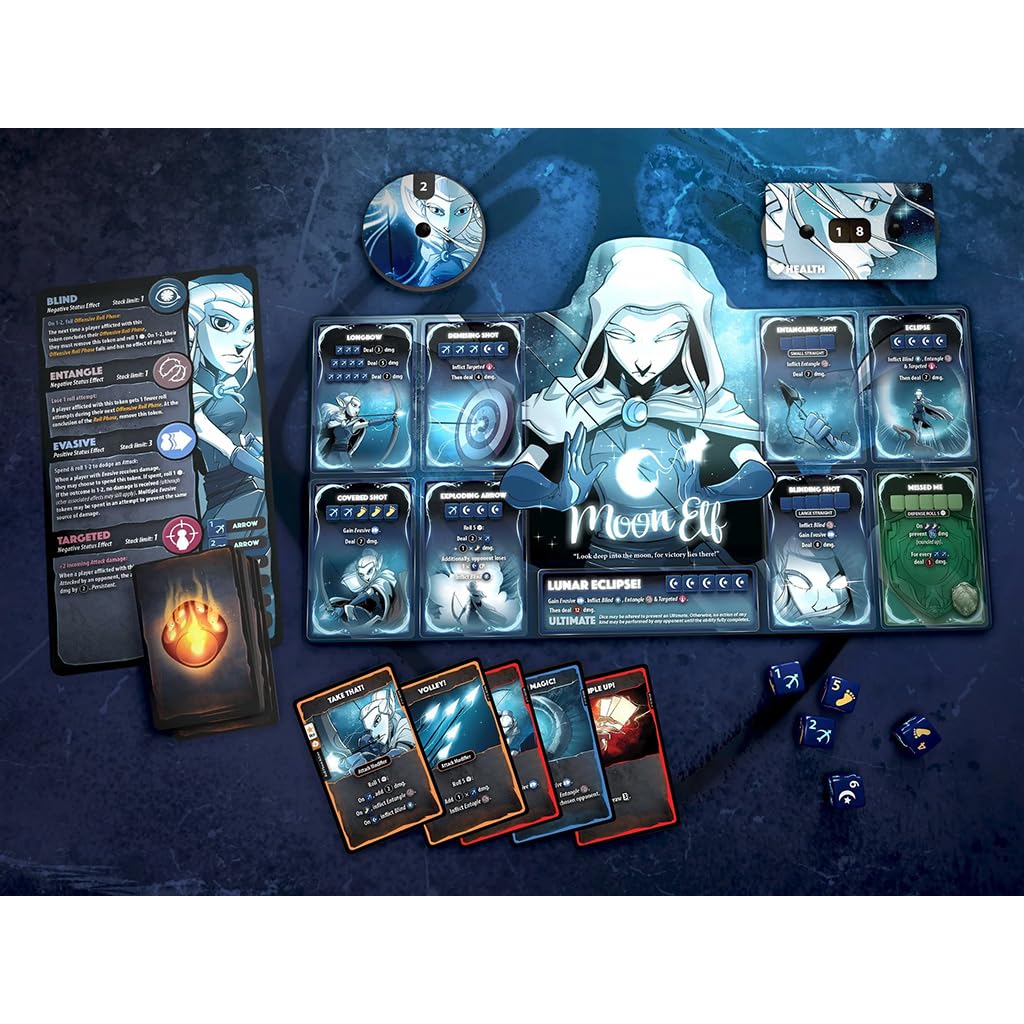 Dice Throne | Dice Throne: Season One - Battle Chest | Juego De Mesa, Combate con Dados Autónomo, 8 Héroes Únicos, Juego por Equipos Y Todos contra Todos | 2-6 Jugadores | 20-40 Minutos